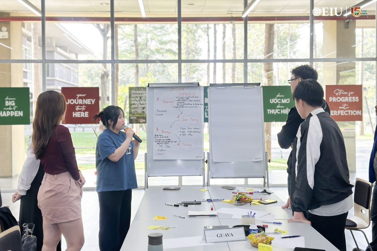 Sinh viên thực hành phương pháp tư duy thiết kế