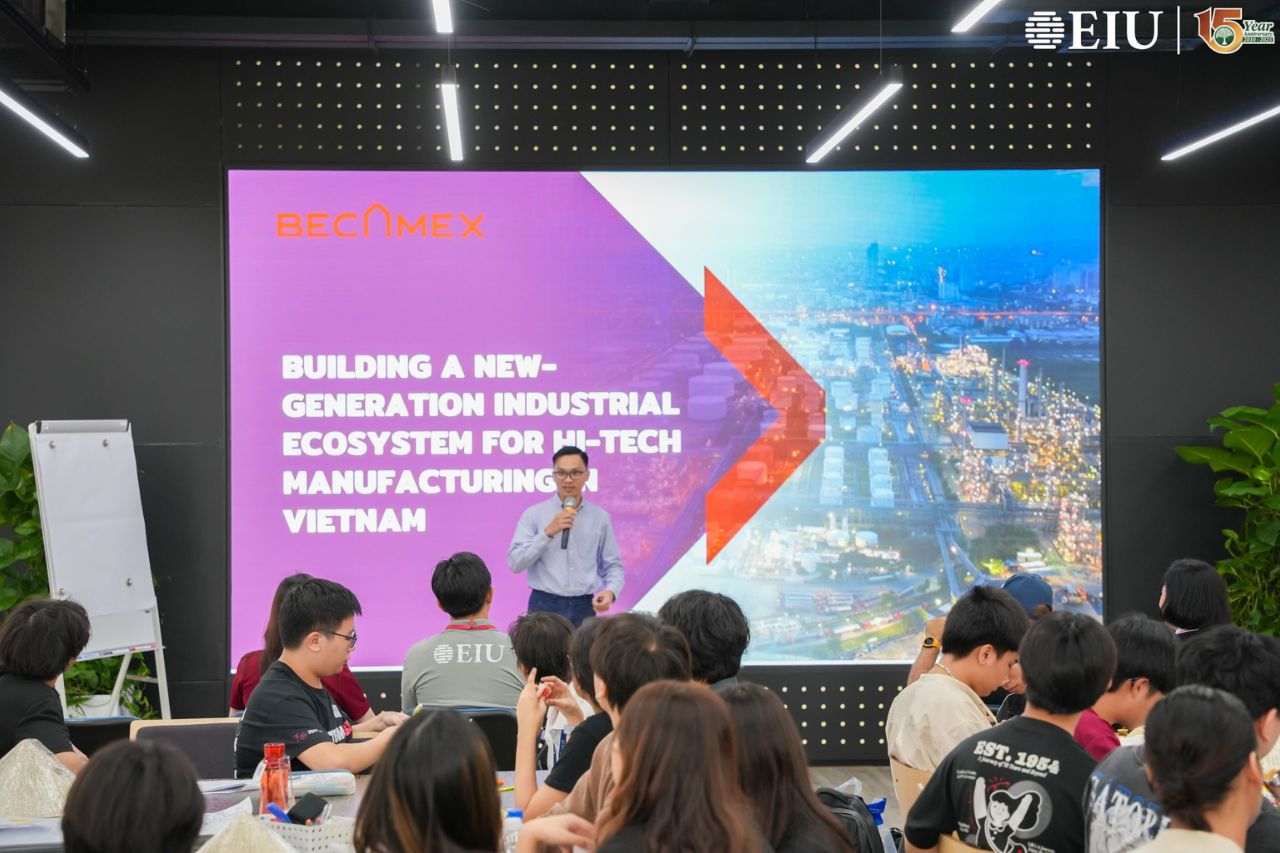 chia sẻ sự phát triển của tỉnh Bình Dương và hệ sinh thái đổi mới sáng tạo của Becamex