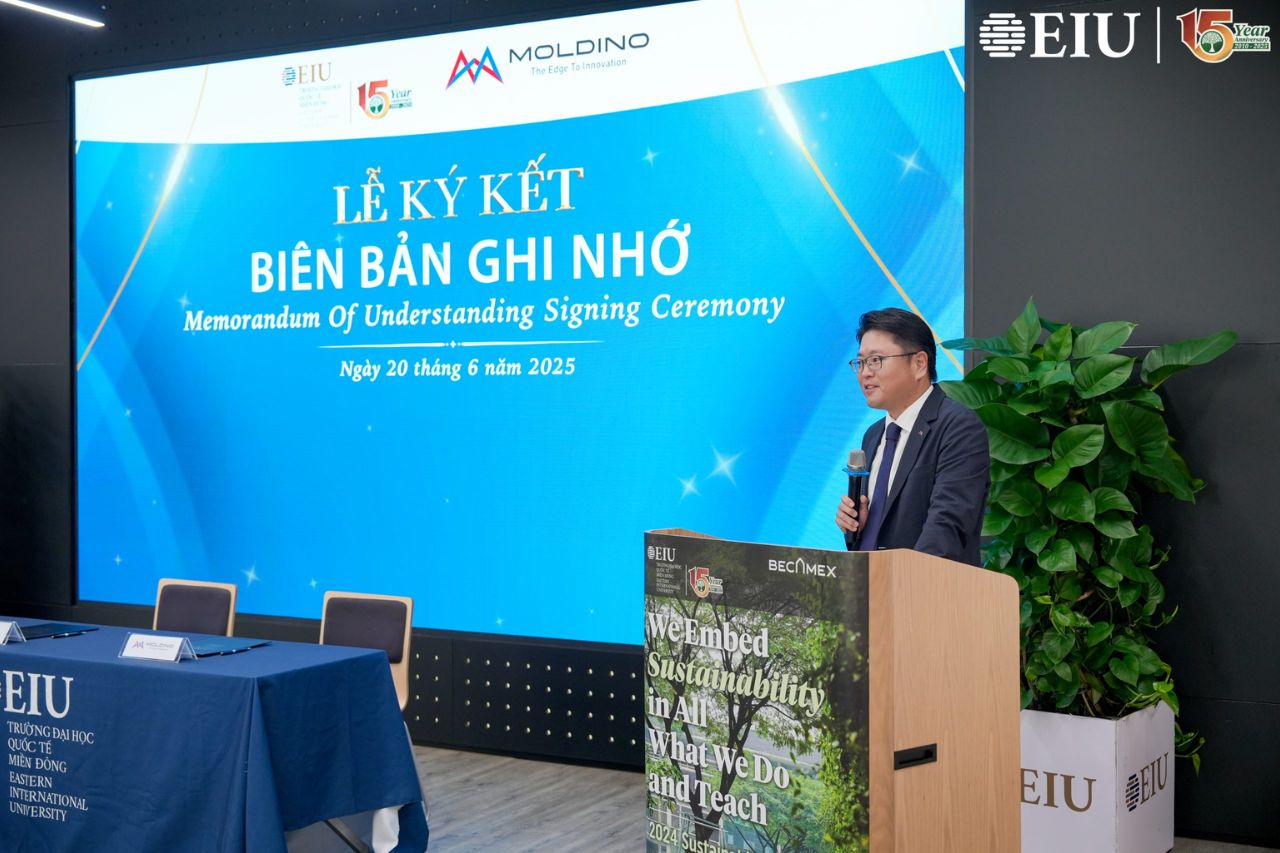 Tổng Giám đốc Moldino chia sẻ tại chương trình ký kết
