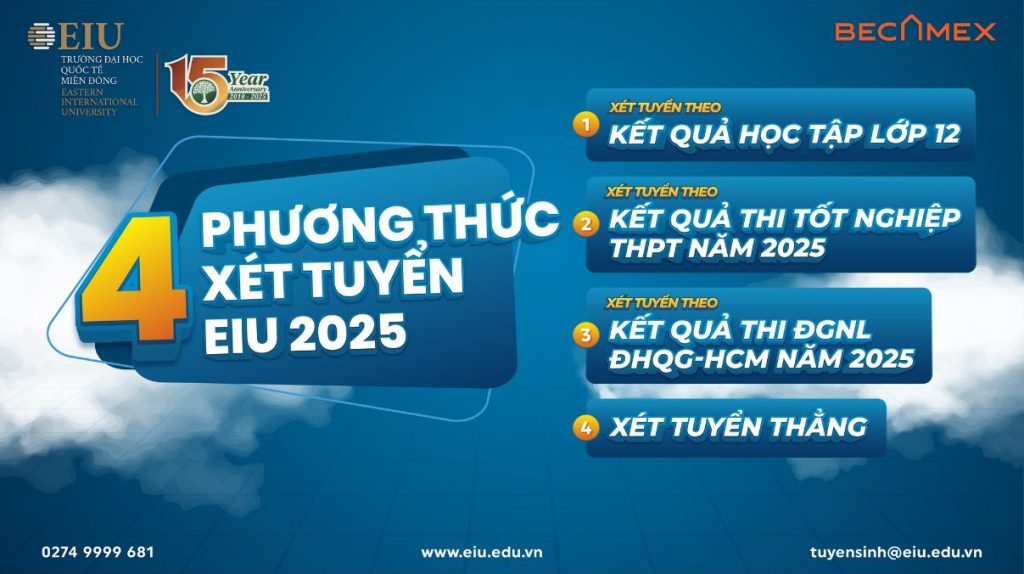 Phương thức xét tuyển EIU 2025
