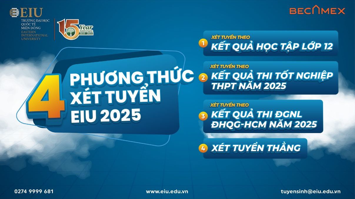Phương thức xét tuyển EIU 2025